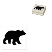 zwarte beer rubberstempel rustig (Gestempeld)