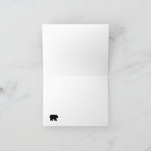 Zwarte Beer Rustige Kaart Greeting of Note Kaart s (Binnen)