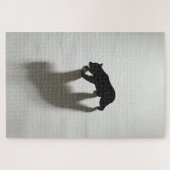 Zwarte Beer Schaduw in Witte Wildernis Legpuzzel (Horizontaal)
