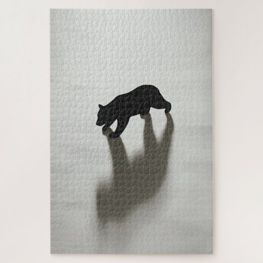 Zwarte Beer Schaduw in Witte Wildernis Legpuzzel (Verticaal)
