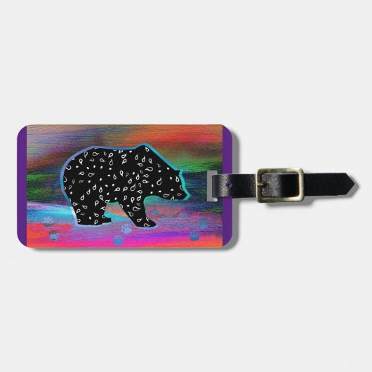 Zwarte Beer Spirit Northern Light Colour Bagagelabel (Voorkant horizontaal)