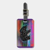 Zwarte Beer Spirit Northern Light Colour Bagagelabel (Voorkant verticaal)