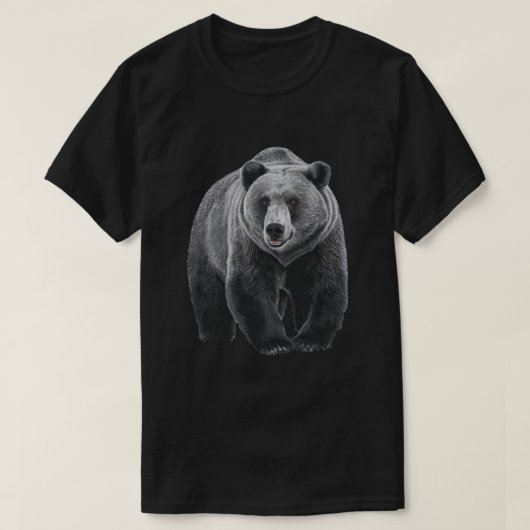 Zwarte Beer T-shirt (Design voorkant)