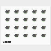 Zwarte beer teddybeer hart sticker (Vel)
