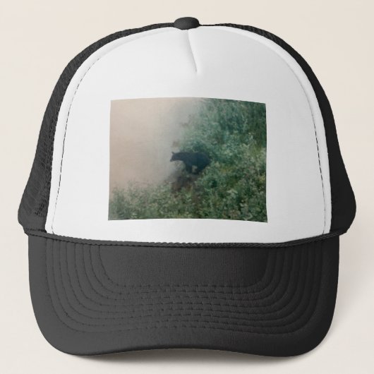 Zwarte Beer Trucker Hoed Pet (Voorkant)