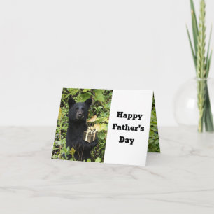 Zwarte Beer Vaderdag Beste Papa  Kaart