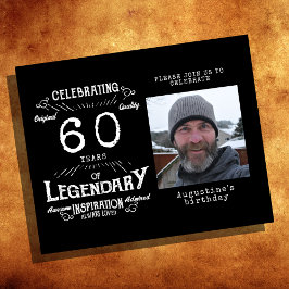 Zwarte Begroting 60th uitnodiging op vrijdag Flyer