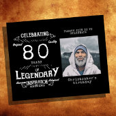 Zwarte begroting 80e uitnodiging op zaterdag flyer