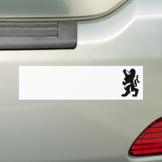 Zwarte Beierse leeuw Bumpersticker (Op auto)