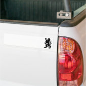 Zwarte Beierse leeuw Bumpersticker (Op Truck)