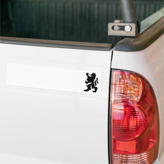 Zwarte Beierse leeuw Bumpersticker (Op Truck)