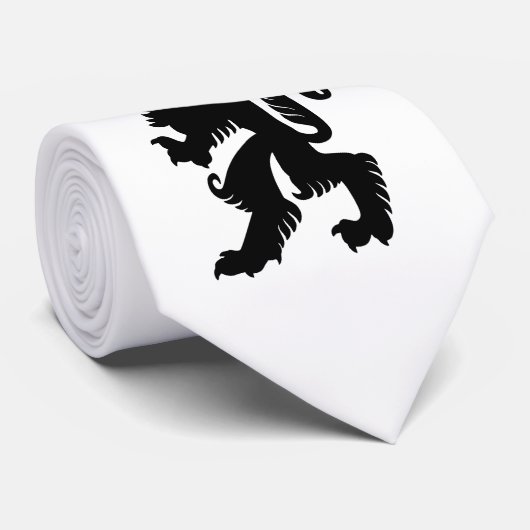 Zwarte Beierse leeuw Stropdas (Opgerold)