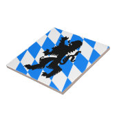 Zwarte Beierse leeuw Tegeltje (Zijkant)