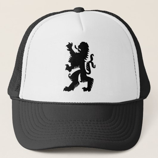 Zwarte Beierse leeuw Trucker Pet (Voorkant)