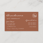 Zwarte beige bruine sparkle glitter sterren met Lo Visitekaartje (Achterkant)