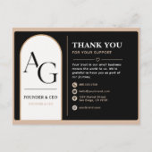 Zwarte Beige Luxe QR Code Afspraakherinnering Feestdagenkaart (Voorkant)
