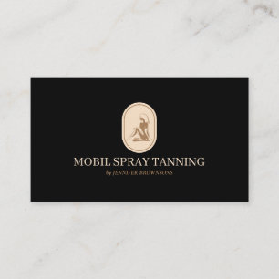 Zwarte Beige Spray Tan Beauty Lichaamsverzorging Visitekaartje