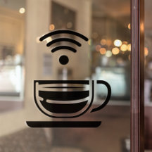 Zwarte Beker Koffie Gratis WI-FI Netwerk