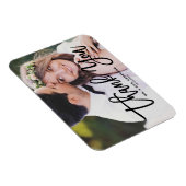 Zwarte belettering Moderne foto bruiloft Dank u Magneet (Rechterzijde)