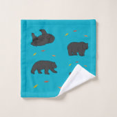 Zwarte Beren Bad Handdoek (Wasdoekje)