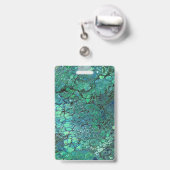 Zwarte Beren Blauw en Groen Badge (Achterkant met uittrekbare clip)