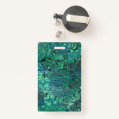 Zwarte Beren Blauw en Groen Badge (Achterkant met intrekbare)