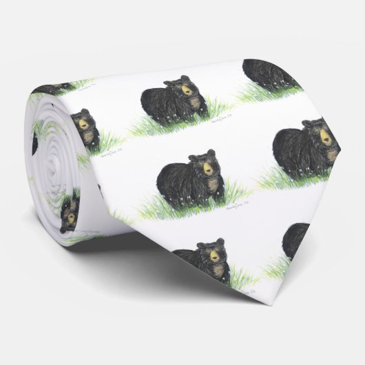 zwarte beren cadeaus stropdas (Opgerold)