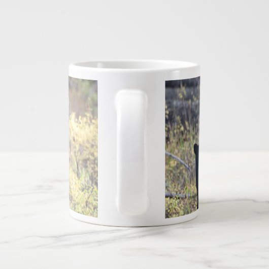 zwarte beren grote koffiekop (Achterkant)