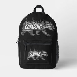 Zwarte Beren in het bos Bedrukte Rugzak