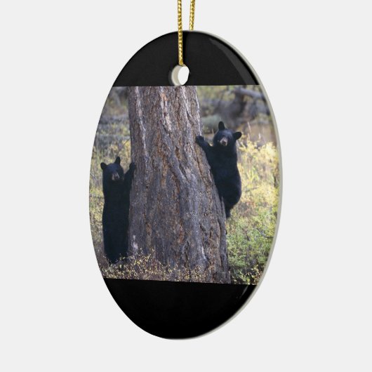 zwarte beren keramisch ornament (Links)