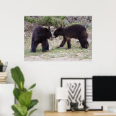 Zwarte Beren kubussen Poster (Thuiskantoor)