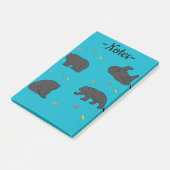 Zwarte beren post-it® notes (Schuin)
