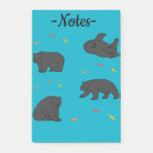 Zwarte beren post-it® notes (Voorkant)