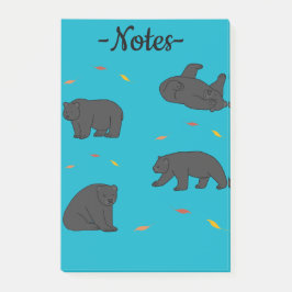 Zwarte beren post-it® notes