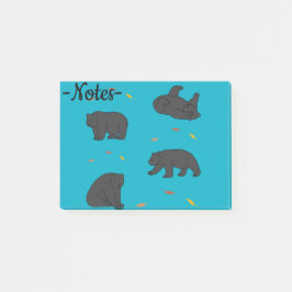 Zwarte beren post-it® notes