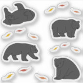 Zwarte Beren Sticker (Voorkant)