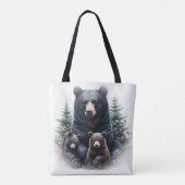 Zwarte Beren te midden van bosrijke omgeving Tote Bag (Achterkant)