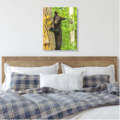Zwarte berenjong | Minnesota Canvas Afdruk (Insitu (Slaapkamer))