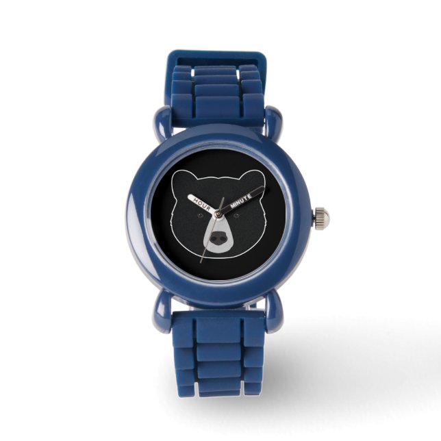 Zwarte berenkop horloge (Voorkant)