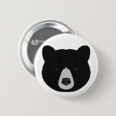 Zwarte berenkop ronde button 5,7 cm (Voorkant /achterkant)