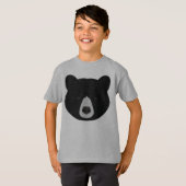 Zwarte berenkop t-shirt (Voorkant volledig)