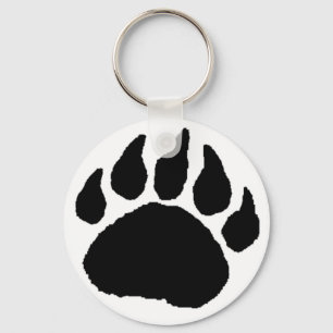 Zwarte berenpoot sleutelhanger