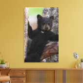 Zwarte berenwelp luiert canvas afdruk (Insitu (Woonkamer))