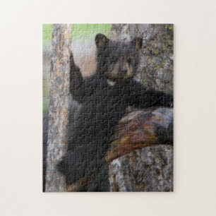 Zwarte berenwelp luiert legpuzzel