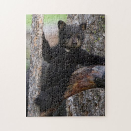 Zwarte berenwelp luiert legpuzzel (Verticaal)