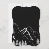 Zwarte Bergen Pine Tree Outdoor Wedding Kaart (Achterkant)