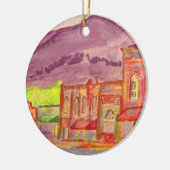 zwarte bergkunst keramisch ornament (Links)