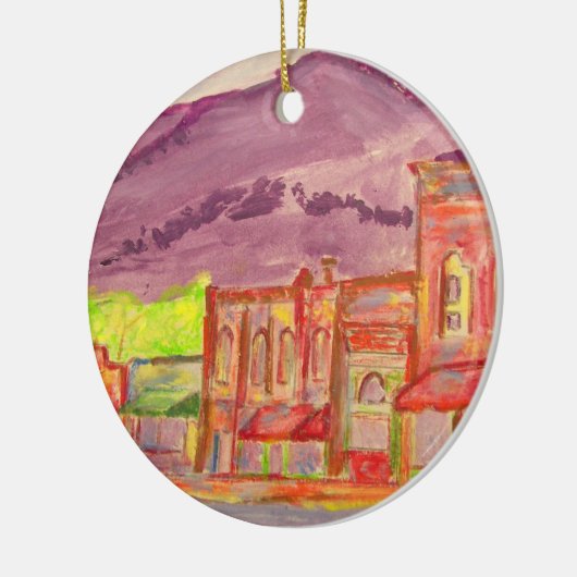 zwarte bergkunst keramisch ornament (Links)