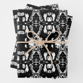 Zwarte berkenboom schors patroon inpakpapier vel (In situ)