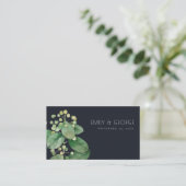 ZWARTE BERRY LEAFY FOLIAGE GREENERY WEDDING WEBSIT VISITEKAARTJE (Staand voorkant)